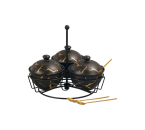 BM715 Hitam Tempat Sambal Dengan Motif Marmer